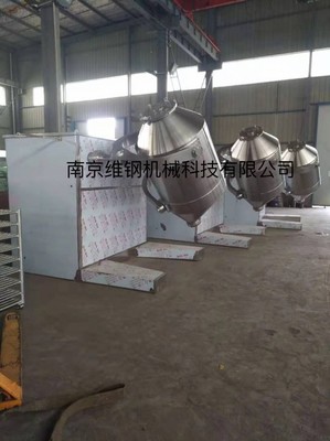 河北客戶訂購的3臺1500L三維運動混合機、移動料倉、真空上料機制造完成